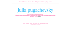 Desktop Screenshot of juliapugachevsky.com